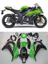 Fairings Plastics Kawasaki ZX10R Ninja Green Black ZX10R Racing (2011-2016)