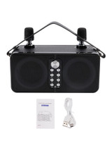 Wireless Bluetooth Speaker Dual Microphone Karaoke All-In-One Outdoor Portable