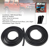 2Pcs Front/Rear Door Rubber Seal Weatherstrip For Hummer H2 2003-2009