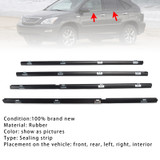 4Pcs Window Weatherstrip For Lexus RX330 RX350 RH400h 2004-2008