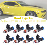 8Pcs Fuel Injector For Chevrolet CTS 6.2L 2012 Camaro 2010-2015 0280158051