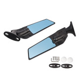 Black Wing Fin Rearview Mirrors For Honda CBR600F 2011-2014 CBR650R 2019-2023
