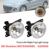 2x Front Fog Light Lamp 9675450980 For Peugeot 208 308 2008 2013-2019