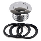 Chrome Pop-Up Gas Cap Vented For Softail Dyna Road King Sportster XL 1982-2019