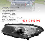 Front Left HID Xenon Headlight W/o AFS For BMW 5Series 528i 535i 2014-2017