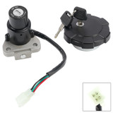 4-Wire Ignition Switch Fuel Cap Lock Set For Yamaha DT 125R DT125R 1987-2002