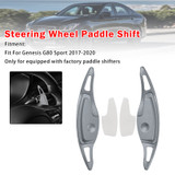 Steering Wheel Paddle Shifter For Genesis G80 Sport 17-20 Aluminium Grey
