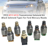 7PCS 6F15 6F35 Transmission Solenoid Kit (Black Solenoid Type) For Ford Mercury