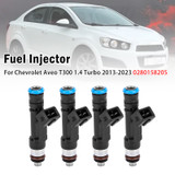 4Pcs Fuel Injector For Chevrolet Aveo T300 1.4 Turbo 2013-2023 0280158205