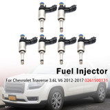 6Pcs Fuel Injector For Chevrolet Traverse 3.6L V6 2012-2017 0261500131