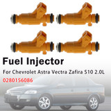 4Pcs Fuel Injector For Chevrolet Astra Vectra Zafira S10 2.0L 0280156086