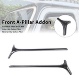 Carbon Fiber Front Window A-Pillar Addon Fit Benz G Class W464 G500 2019-2023