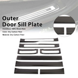 Carbon Fiber Outer Door Sill Plate Cover Trim Fit Benz W464 G500 2019-2023