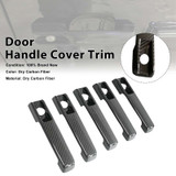 5PCS Dry Carbon Door Handle Cover Trim Fit Benz G Class W463A W464 2019-2023