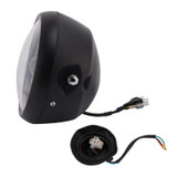 55W 7.5" Beam Headlight Fog Lamp Custom 4000Lm Black Fits For Racer Bobber