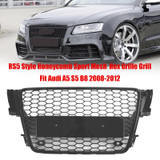 RS5 Style Hood Henycomb Sport mesh Grill Grille Fit AUDI A5 S5 B8 2008-2012