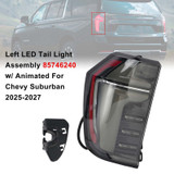 Left LED Tail Light Assembly 85746240 w/ Animated For Chevy Suburban 2025-2027