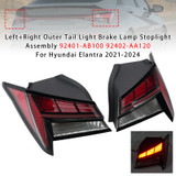Left+Right Outer Tail Light Brake 92401-AB100 92402-AA120 For Hyundai Elantra