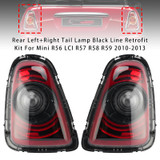 Rear Left+Right Tail Lamp Black Line Retrofit Kit For Mini R56 2010-2013