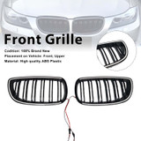 Black Front Kidney Grill Grille Fit BMW E92 E93 LCI 2Doors 2010-2013 W/LED