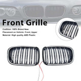 Gloss Black Front Kidney Bumper Grill Grille Fit BMW E46 2-Door 1998-2001 W/LED