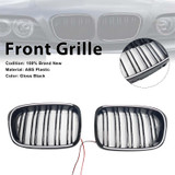 Gloss Black Front Kidney Grill Grille Fit BMW 5 Series E39 1998-2003 W/LED