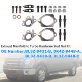 Exhaust Manifold to Turbo Hardware Stud Nut Kit for Ford 3.5L EcoBoost V6