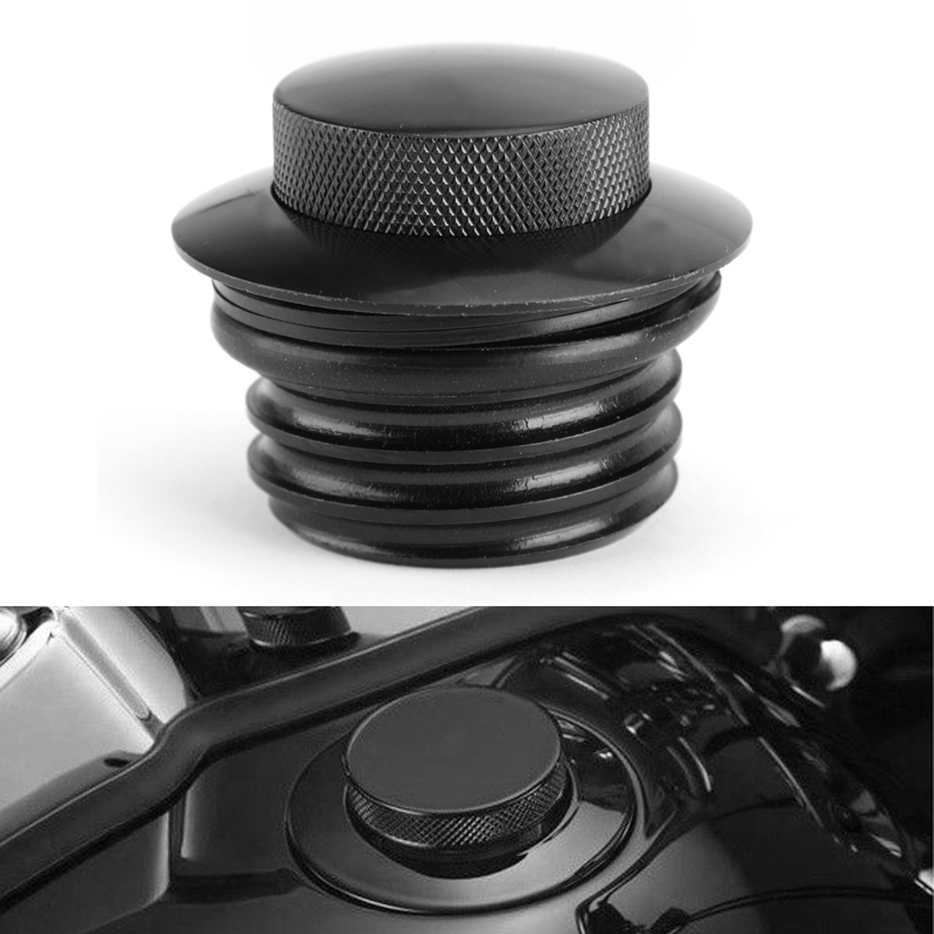 Flush Pop Up Reservoir Gas Cap Vented Fuel Tank Screw For Harley