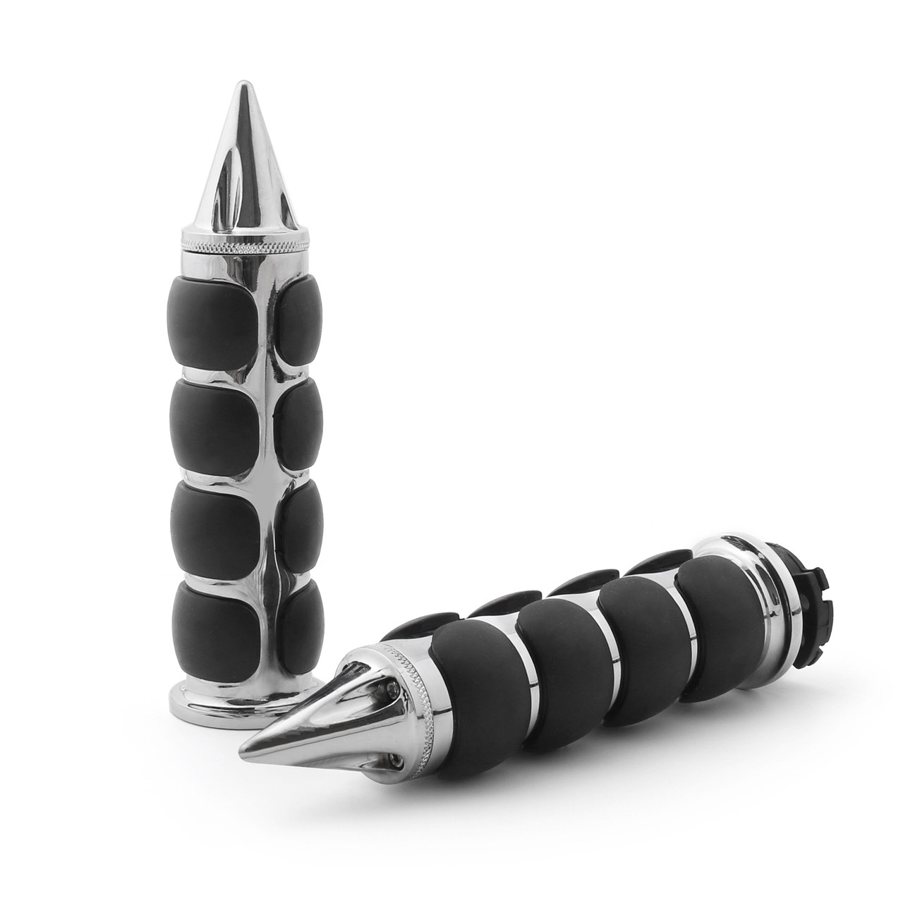 1" / 25mm Handlebar Grips Spike Bar End Universal Fit HarleyDavidson