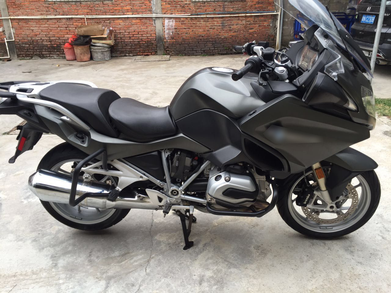 Rear Engine Guard Crash Bars Heed For BMW R1200RT 20142017 Black