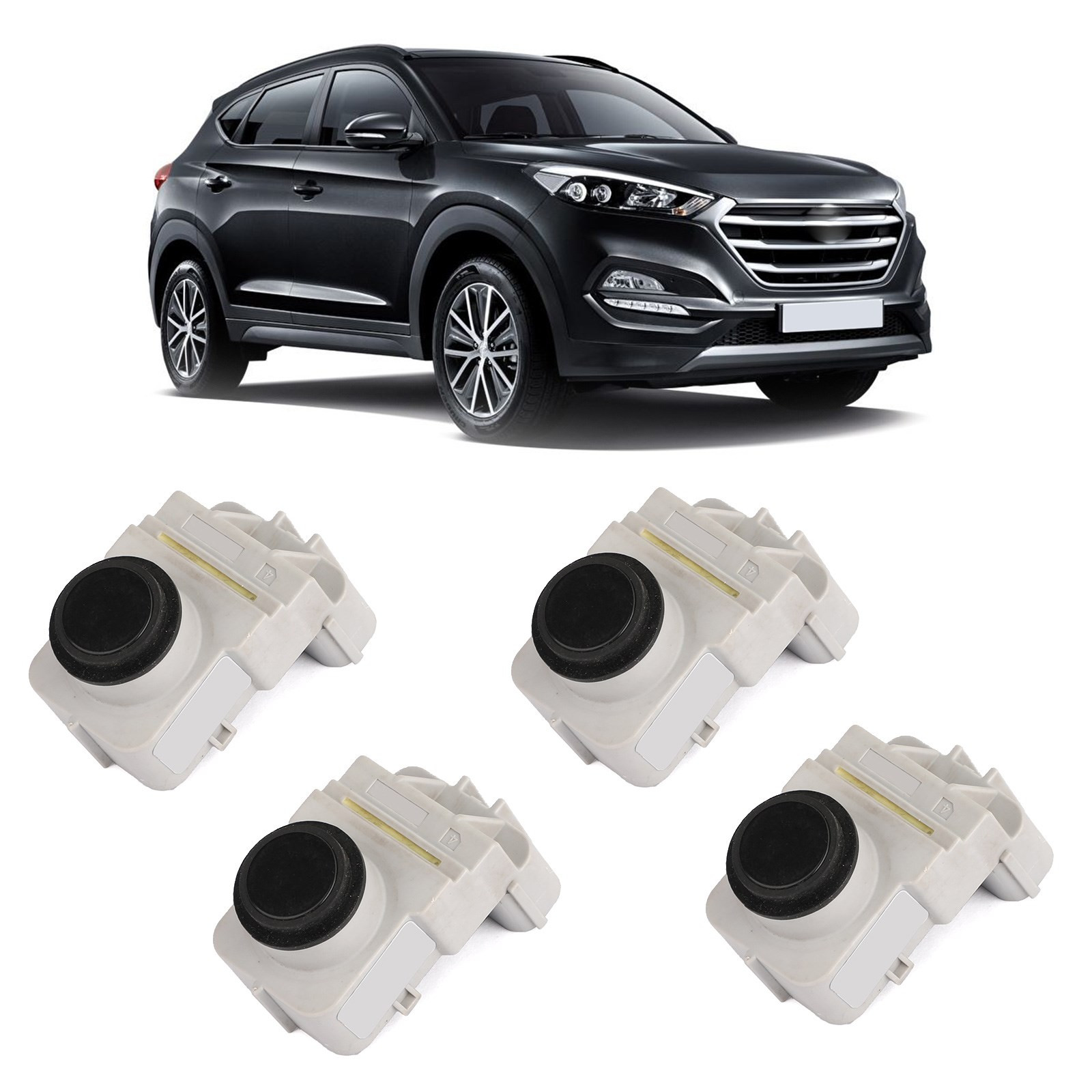 Capteurs De Recul Hyundai - Compatibles Tucson, IX35, Elantra, Sonata - Références 95720-2S000 / 95720-C3000 - ABS Résistant - 9