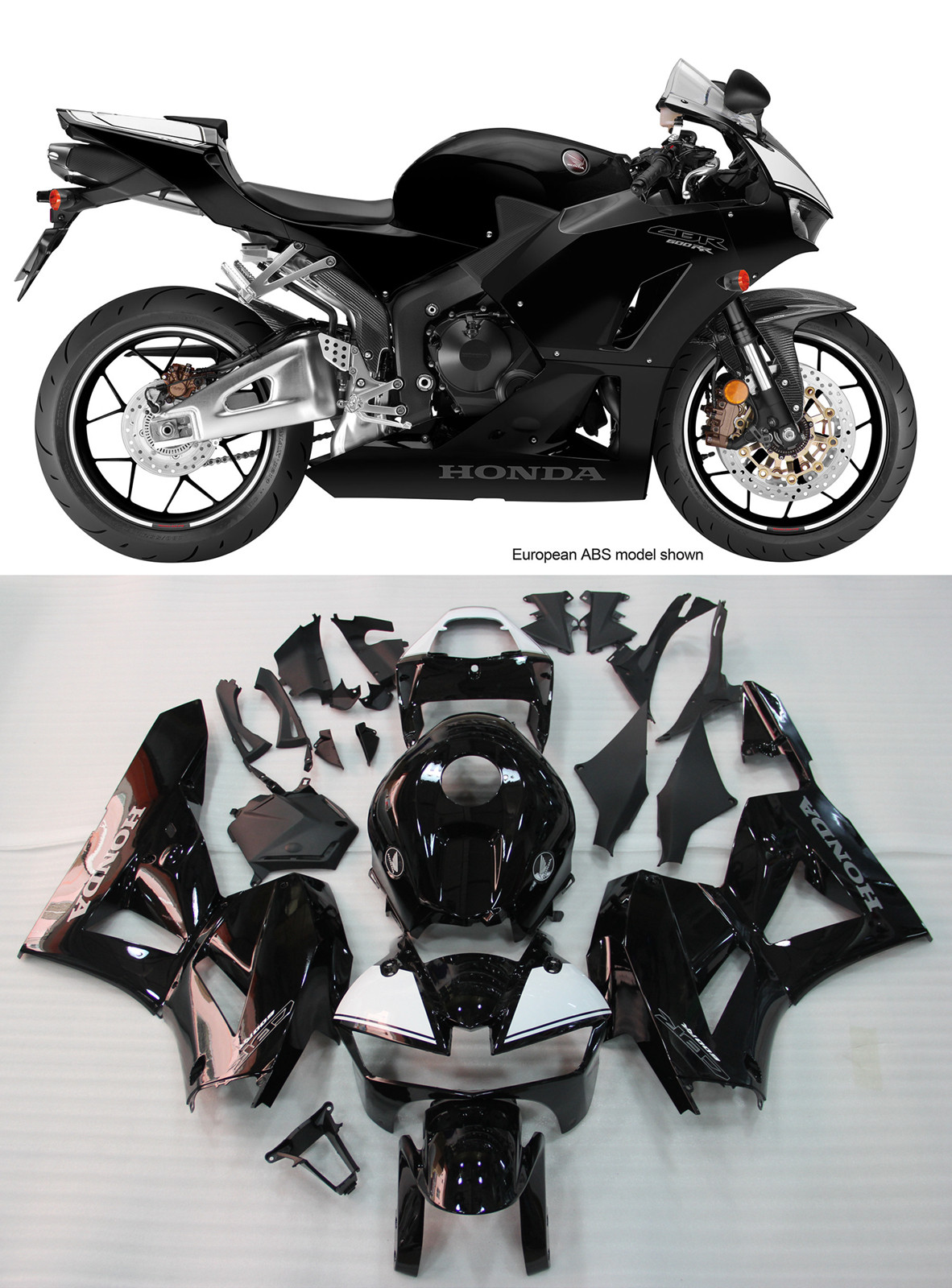 Amotopart Fairings Honda CBR1000RR Black CBR Racing (201220132014