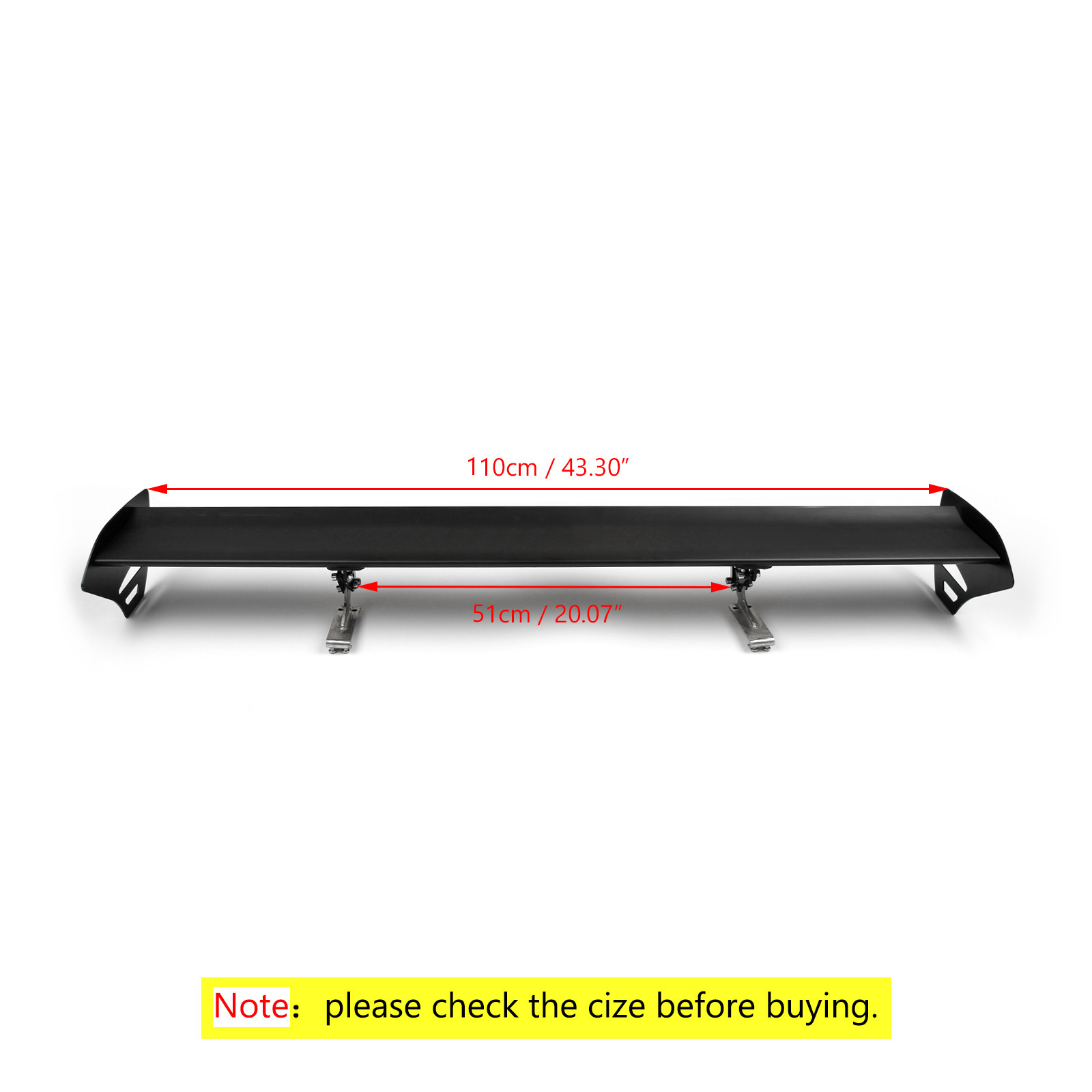 Universal Adjustable Lightweight GT Aluminum Rear Trunk Wing Racing ...