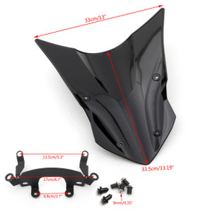 ABS Windshield Windscreen For Kawasaki Z900 Z 900 (2017-2019) Black