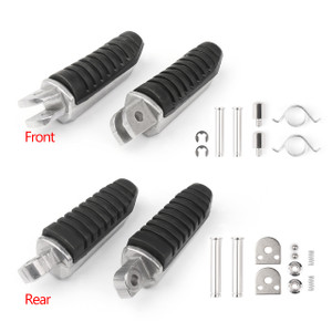 Front & Rear Footrests Foot Pegs For Suzuki DL650 V-Strom DL1000 V-Strom GSF1250 Bandit 1250 GSX1250