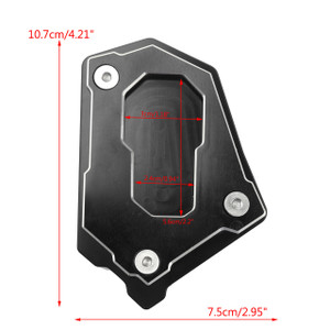 Kickstand Side Stand Enlarge Extension Plate For BMW BMW R1200GS Adventure 2014-2016 Black