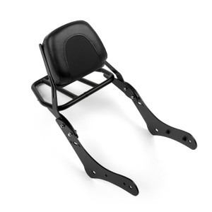 Sissy Bar Backrest with Luggage Rack Kawasaki Vulcan S 650 VN650 (2015-2016), Black