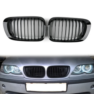 Front Fence Grill Grille BMW E46 2 Doors (1999-2002) 3 Series, Gloss Black