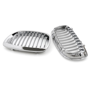 Car Front Fence Grill Grille BMW E46 2 Doors (2002-2007) 3 Series, Chrome