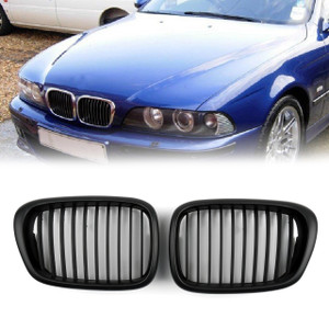Front Fence Grill Grille ABS Matt Mesh BMW 5-Series E39 (2001-2004) Matte Black