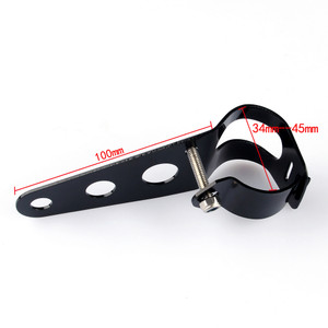Headlight Bracket Side Mount Fork Tube Universal, Black