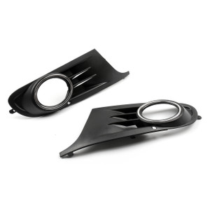 Open Vent Fog Light Grille Covers Pair VW Jetta Sportwagen Golf MK6 TDI/TSI (10-14) Black