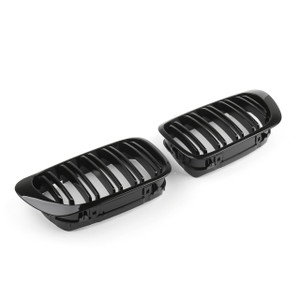 Kidney Grilles Double Rib BMW E46 3 Series Coupe 2 Door (1998-2001), Black