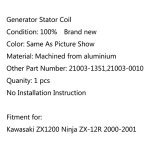 Generator Stator Coil 21003-1351 Kawasaki ZX1200 Ninja ZX-12R (2000-2001)