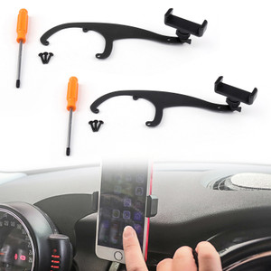 360 Degree Rotation Car Phone Mount Cradle Holder Stand For Mini Cooper R55 R56, Red Union Jack