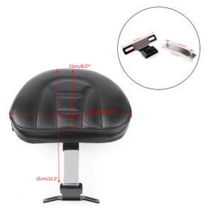Adjustable Driver Rider Backrest Pad For Harley Fatboy Heritage Softail (07-19) Chrome