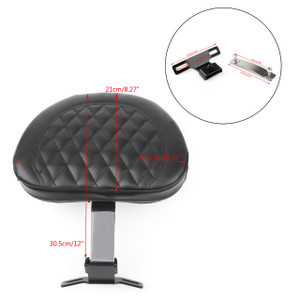 Driver Rider Backrest Pad For Harley Fatboy FLSTF Heritage Softail (07-17) Chrome