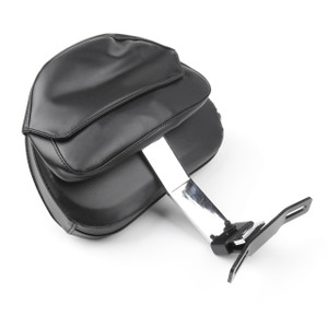Driver Rider Backrest Pad For Harley Fatboy FLSTF Heritage Softail (07-17) Chrome