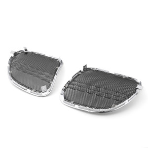 Tri-Line Speaker Cover Grills For Harley Road Glides (2015-2018) Chrome