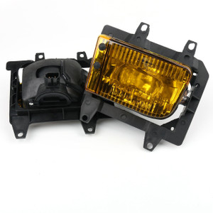 Front Bumper Fog Lights Plastic Lens Kit for BMW E30 3-Series Sedan  (85-93) Yellow